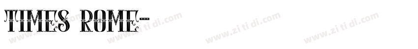 Times rome字体转换